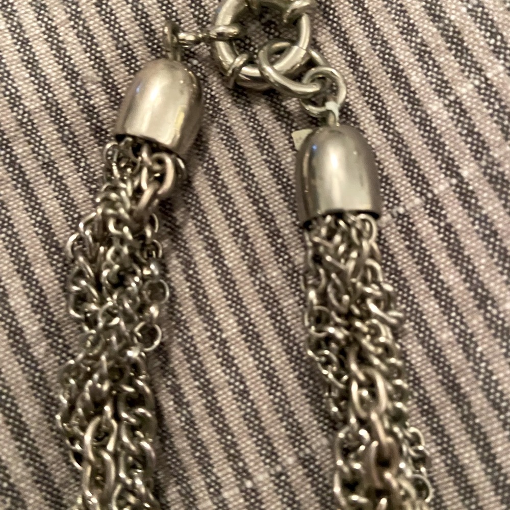 Silver metal necklace